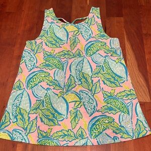Lilly Pulitzer Vitamin Sea Leaf Sleeveless Top Women’s XXS coastal vacation